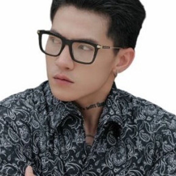 Gucci GG1438O 001 Eyeglasses Black/Gold 53mm Square Frame - Picture 3 of 12